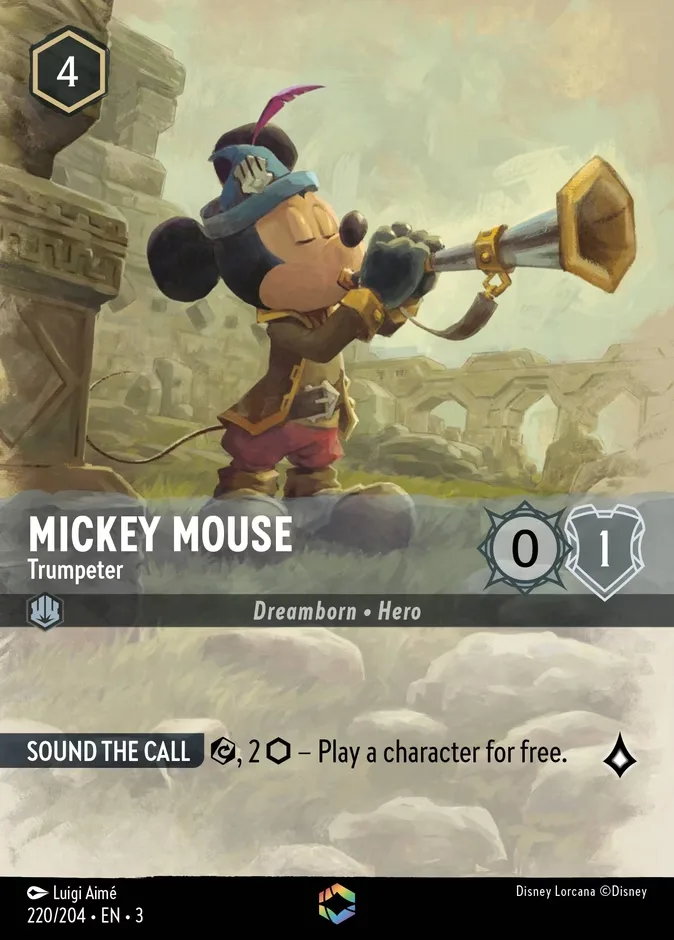 Mickey Mouse #220 Into the Inklands Disney Lorcana card