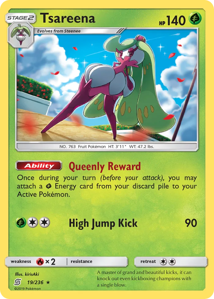 Tsareena #19 Unified Minds Pokemon card