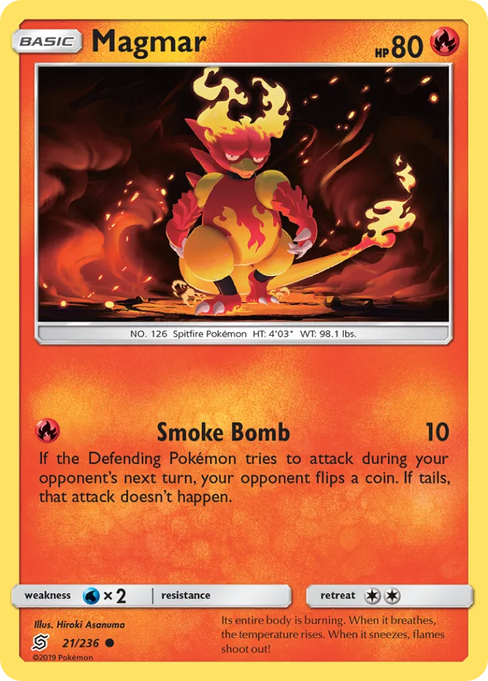 Magmar #21 Unified Minds Pokemon card