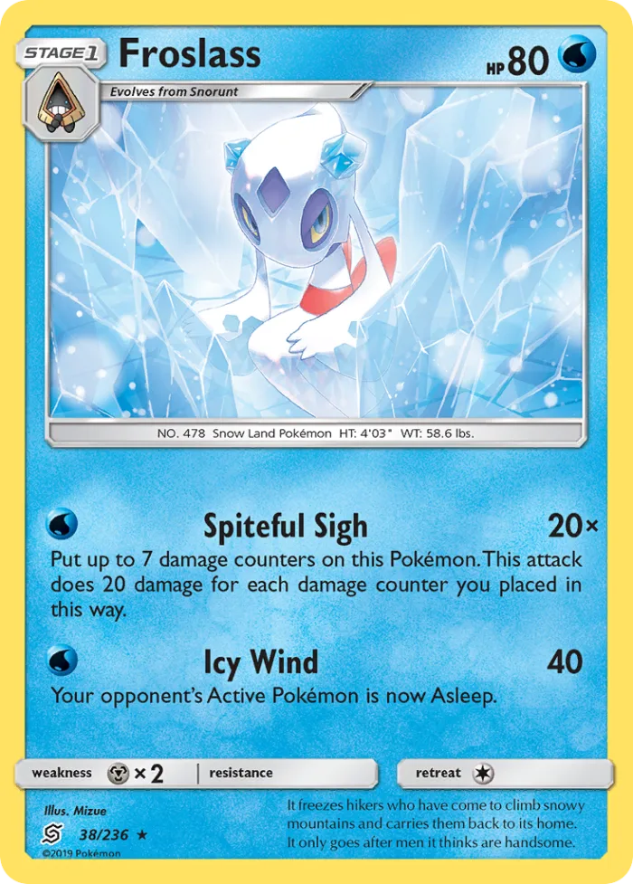 Froslass #38 Unified Minds Pokemon card