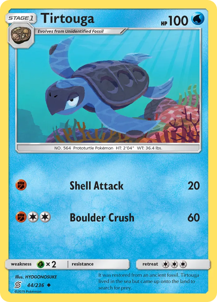 Tirtouga #44 Unified Minds Pokemon card