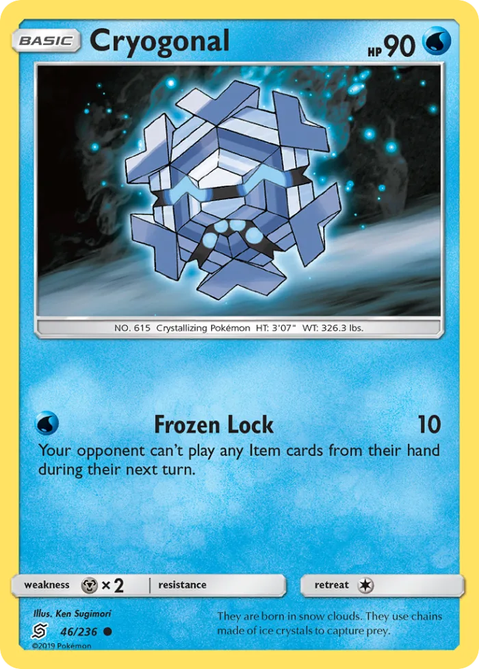 Cryogonal #46 Unified Minds Pokemon card
