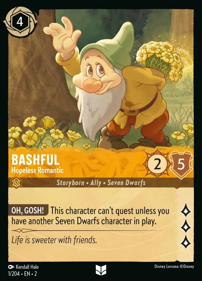 Bashful #1 Rise of the Floodborn Disney Lorcana card
