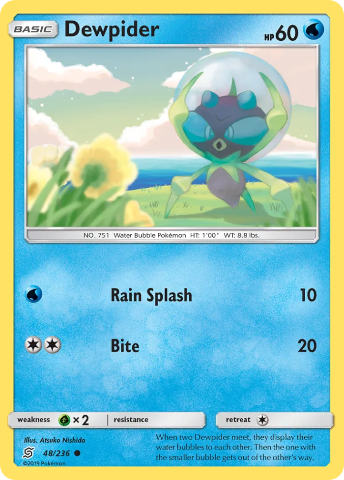 Dewpider #48 Unified Minds Pokemon card