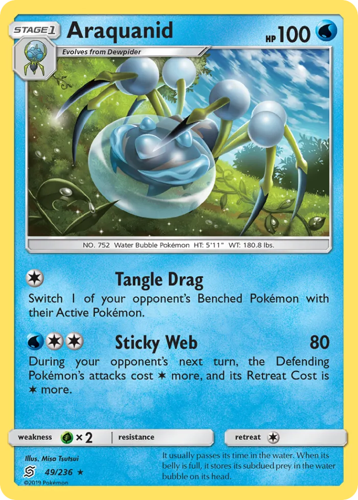 Araquanid #49 Unified Minds Pokemon card
