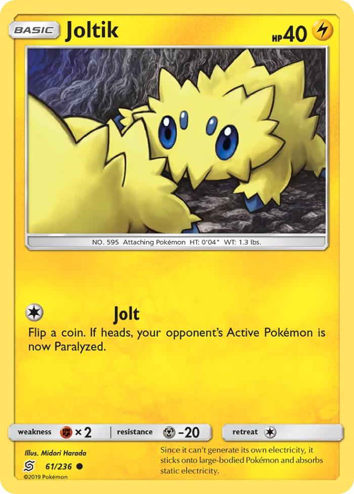 Joltik #61 Unified Minds Pokemon card