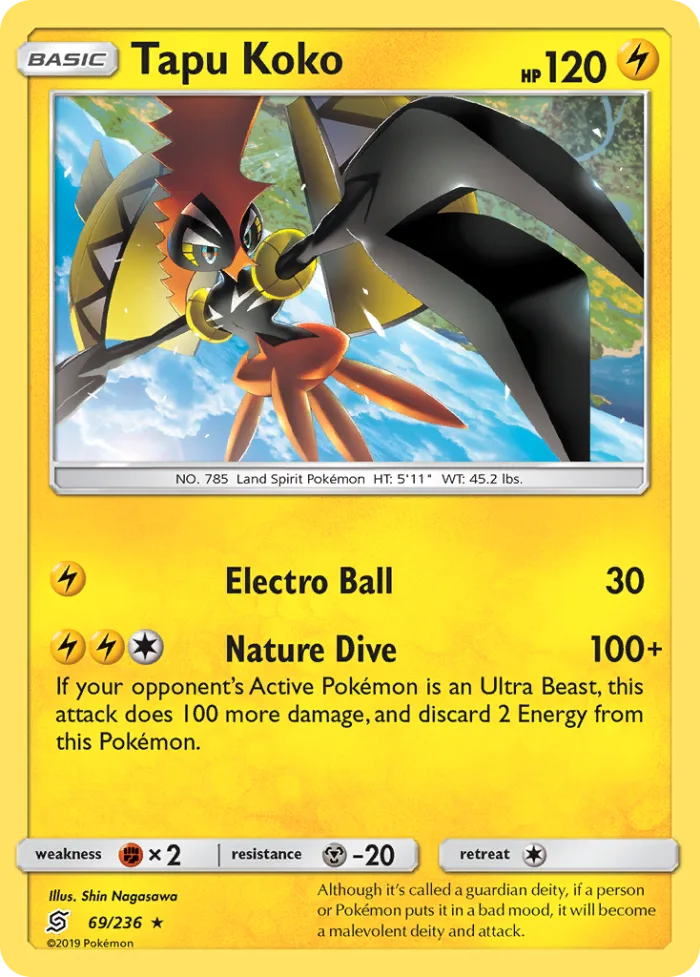Tapu Koko #69 Unified Minds Pokemon card