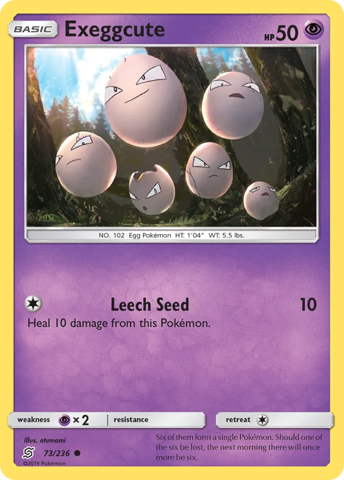 Exeggcute #73 Unified Minds Pokemon card
