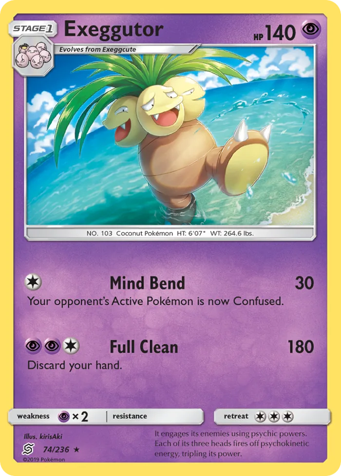 Exeggutor #74 Unified Minds Pokemon card
