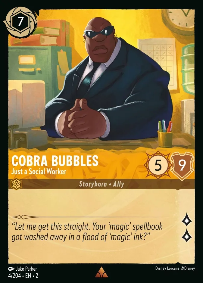 Cobra Bubbles #4 Rise of the Floodborn Disney Lorcana card