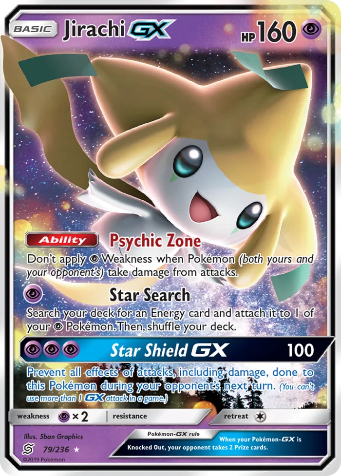 Jirachi-GX #79 Unified Minds Pokemon card