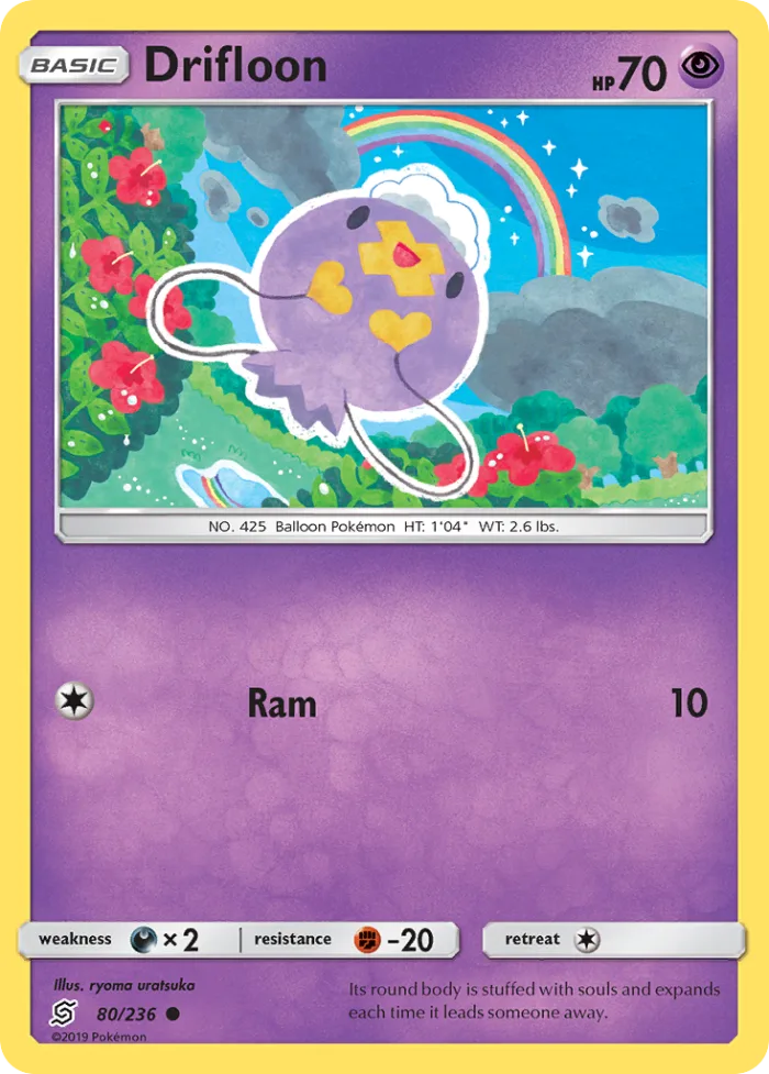 Drifloon #80 Unified Minds Pokemon card