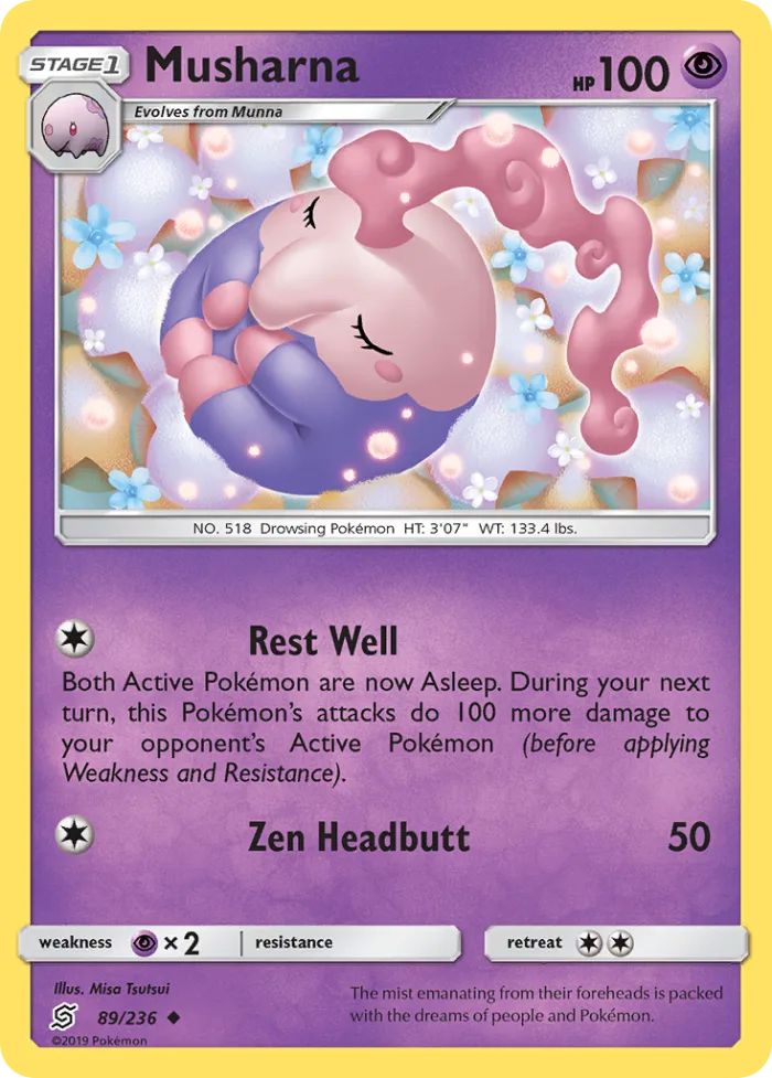 Musharna #89 Unified Minds Pokemon card