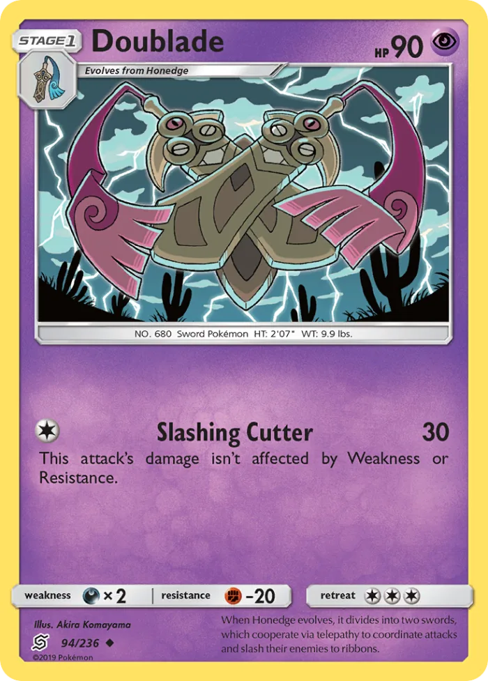 Doublade #94 Unified Minds Pokemon card