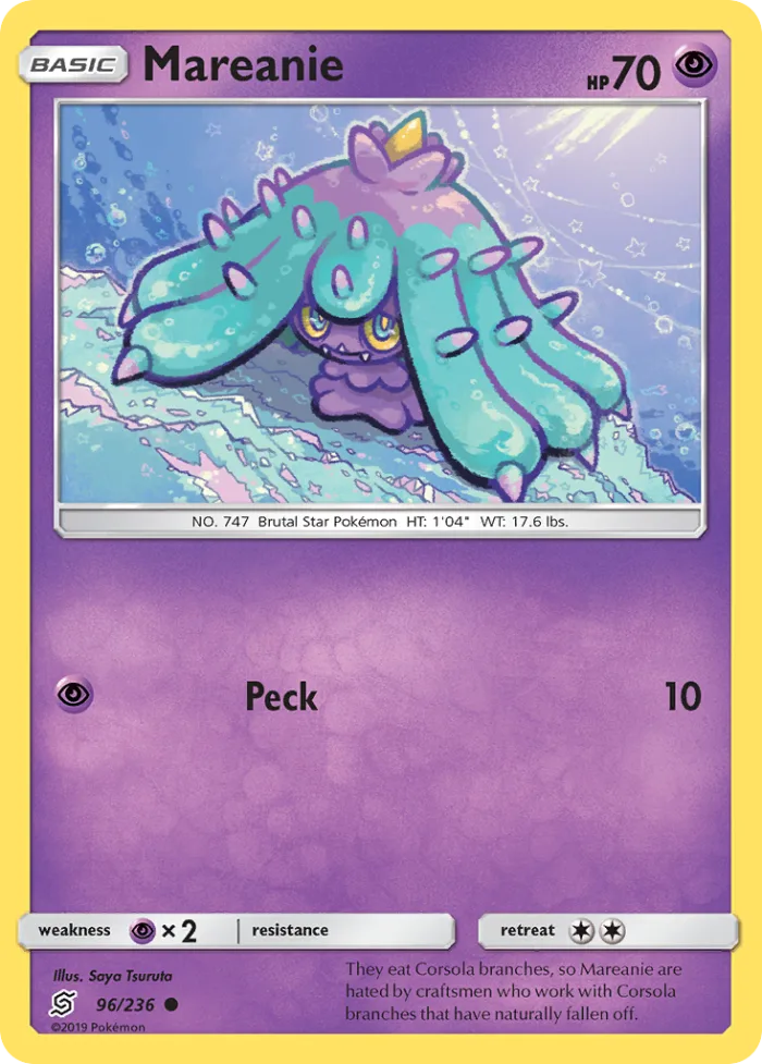 Mareanie #96 Unified Minds Pokemon card