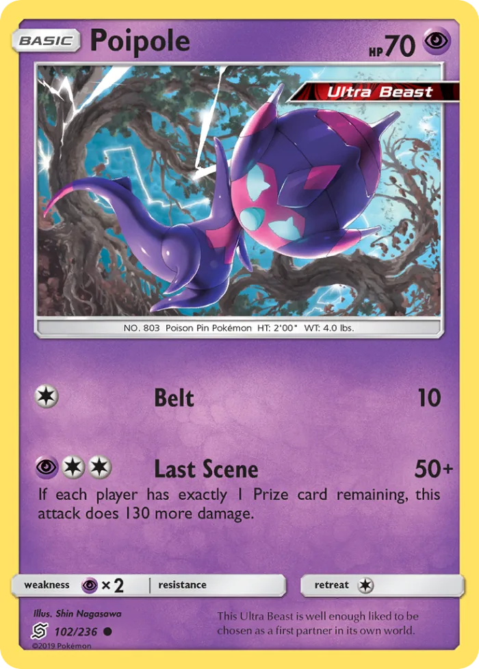 Poipole #102 Unified Minds Pokemon card