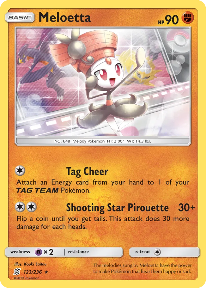 Meloetta #123 Unified Minds Pokemon card