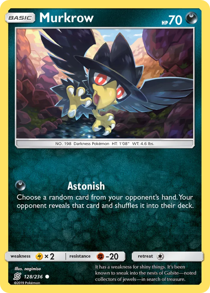 Murkrow #128 Unified Minds Pokemon card