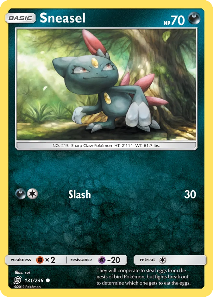Sneasel #131 Unified Minds Pokemon card