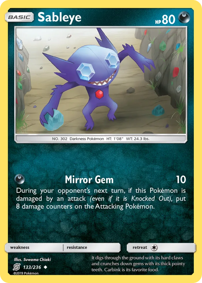 Sableye #133 Unified Minds Pokemon card
