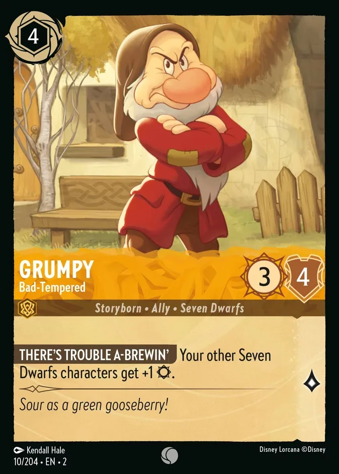 Grumpy #10 Rise of the Floodborn Disney Lorcana card