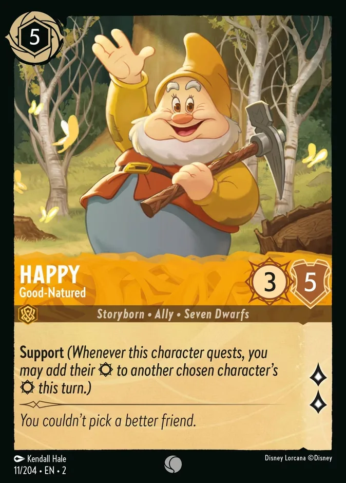 Happy #11 Rise of the Floodborn Disney Lorcana card