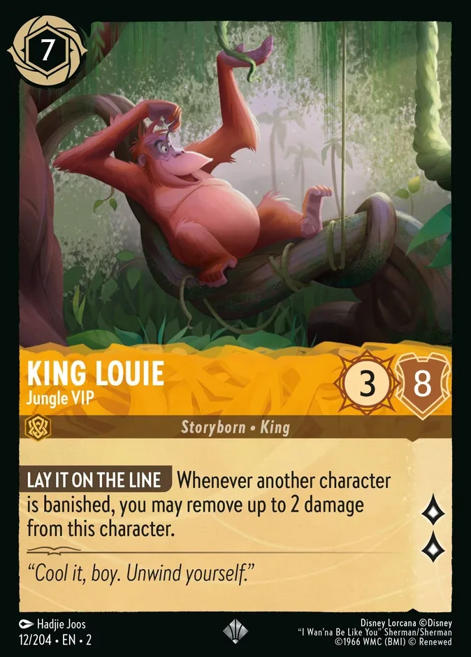 King Louie #12 Rise of the Floodborn Disney Lorcana card