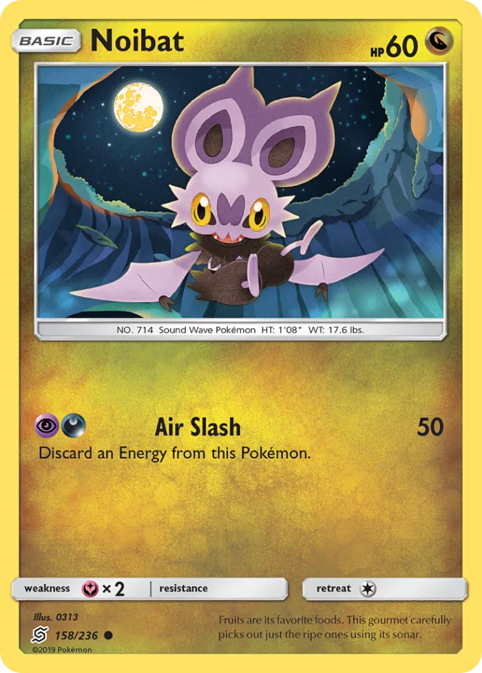 Noibat #158 Unified Minds Pokemon card
