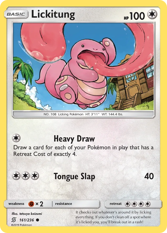 Lickitung #161 Unified Minds Pokemon card