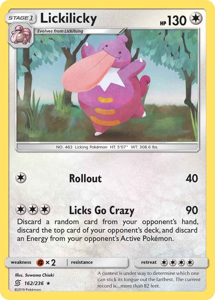 Lickilicky #162 Unified Minds Pokemon card