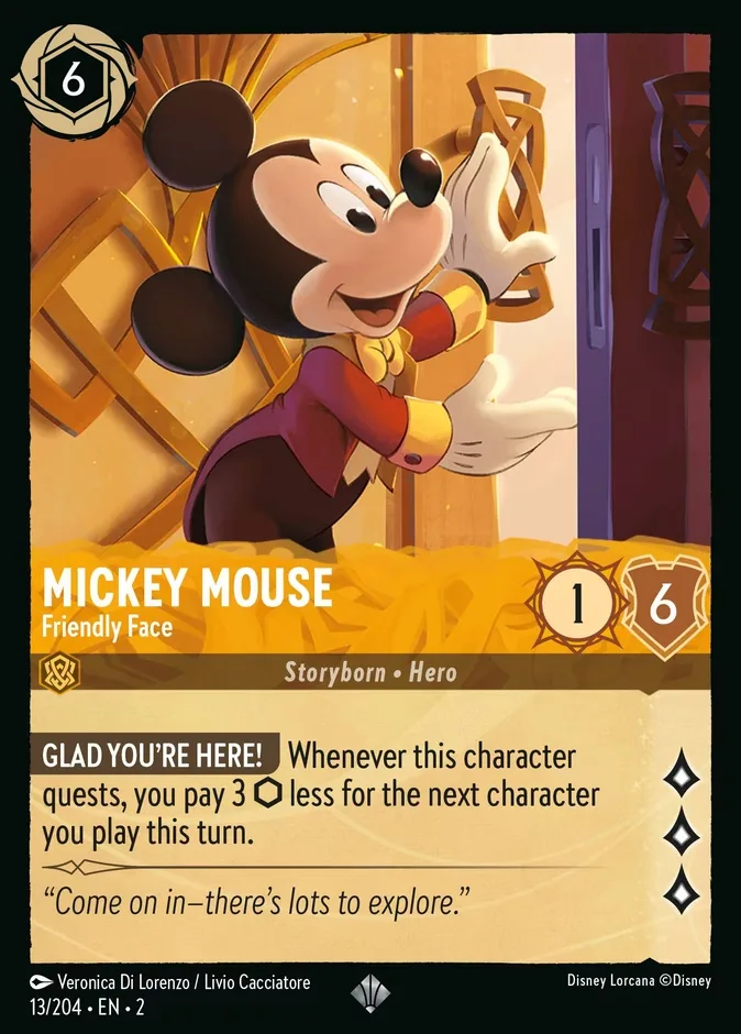 Mickey Mouse #13 Rise of the Floodborn Disney Lorcana card