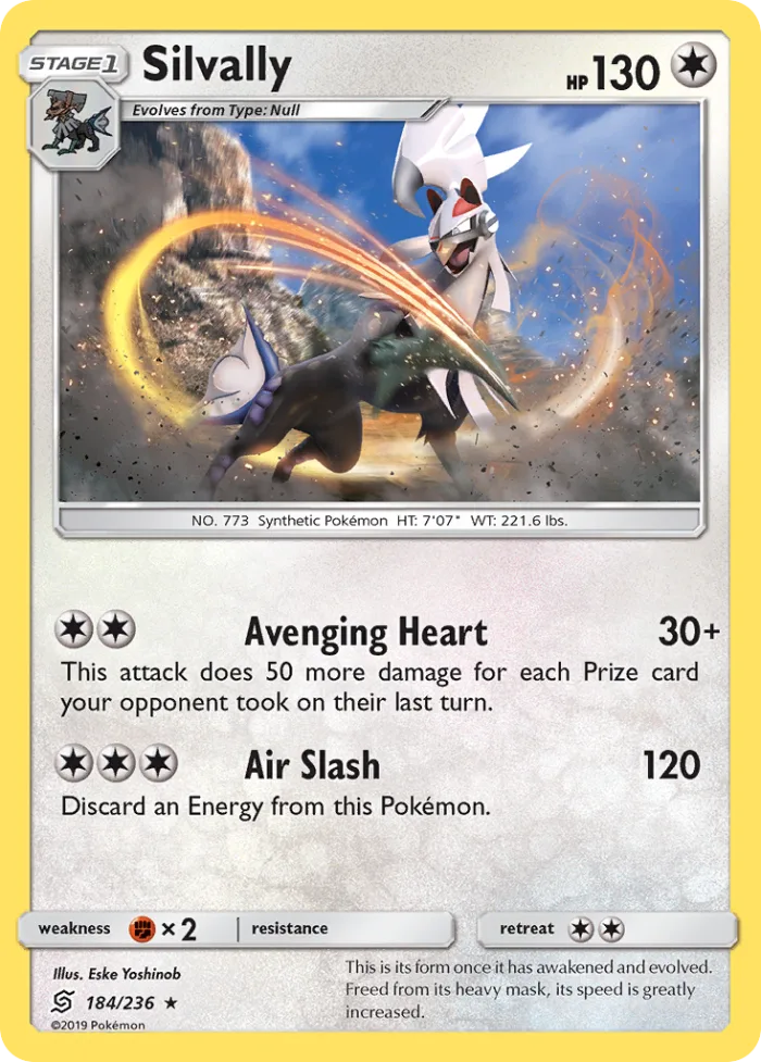Silvally #184 Unified Minds Pokemon card