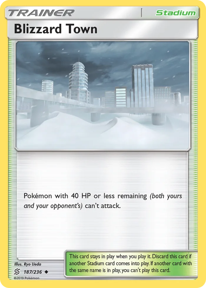 Blizzard Town #187 Unified Minds Pokemon card