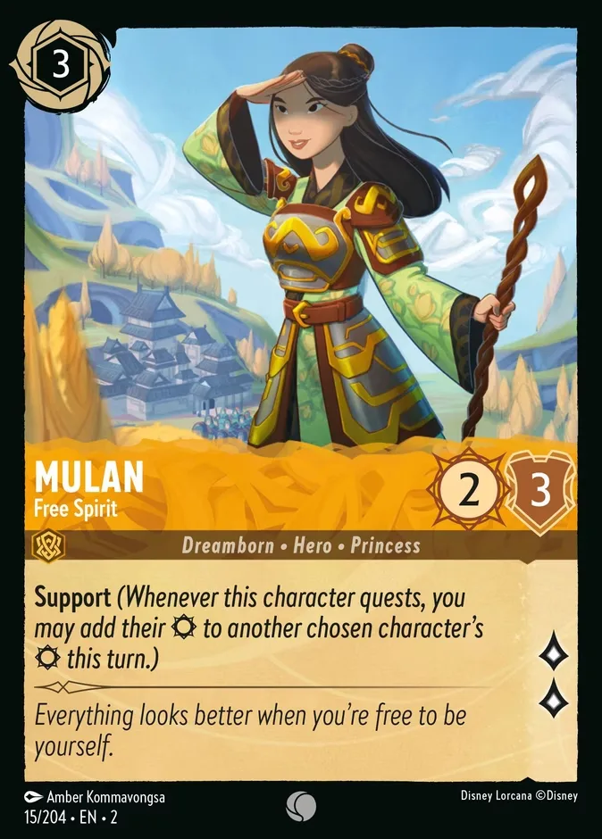 Mulan #15 Rise of the Floodborn Disney Lorcana card