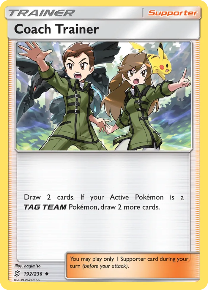 Coach Trainer #192 Unified Minds Pokemon card