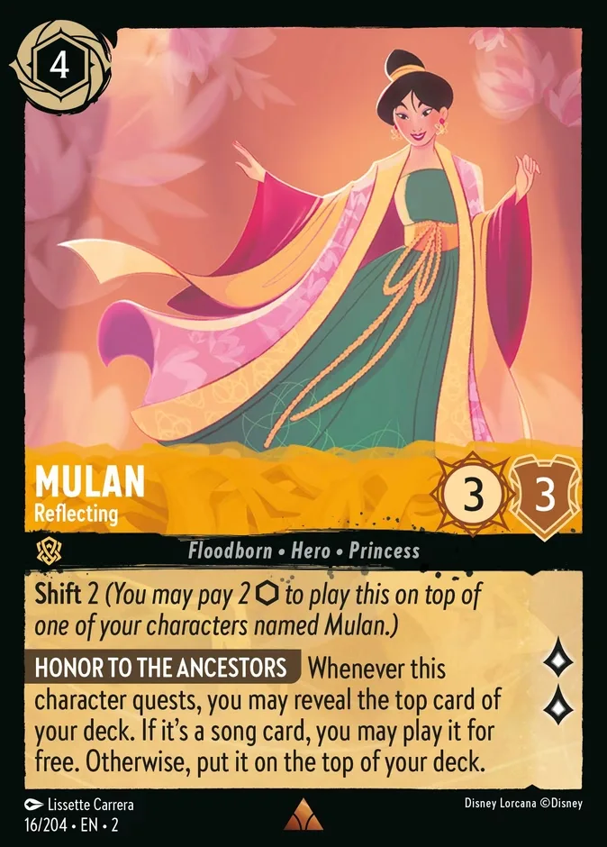 Mulan #16 Rise of the Floodborn Disney Lorcana card