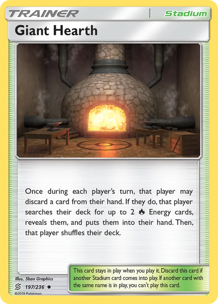 Giant Hearth #197 Unified Minds Pokemon card