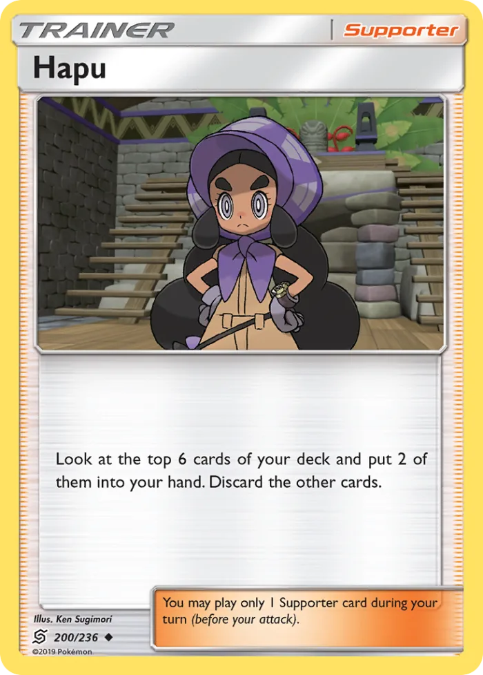 Hapu #200 Unified Minds Pokemon card