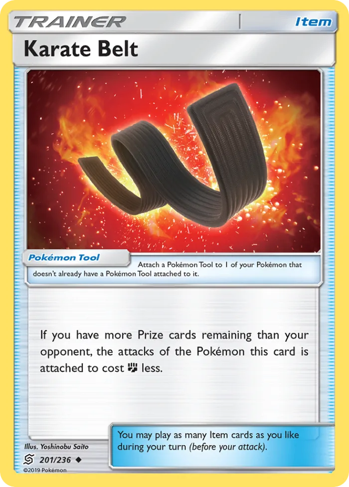 Karate Belt #201 Unified Minds Pokemon card