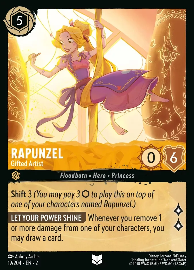 Rapunzel #19 Rise of the Floodborn Disney Lorcana card