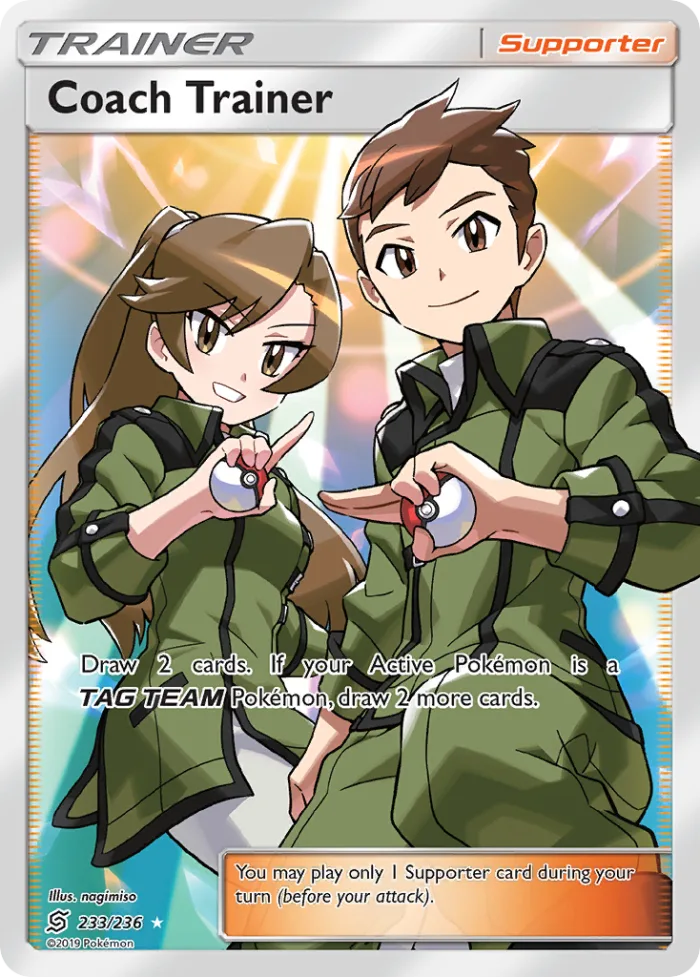 Coach Trainer #233 Unified Minds Pokemon card