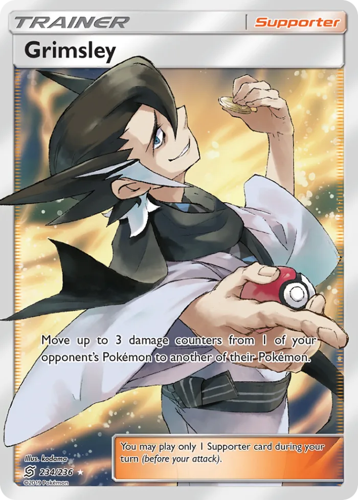 Grimsley #234 Unified Minds Pokemon card