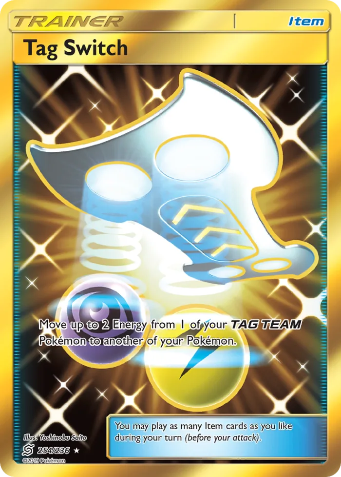 Tag Switch #254 Unified Minds Pokemon card