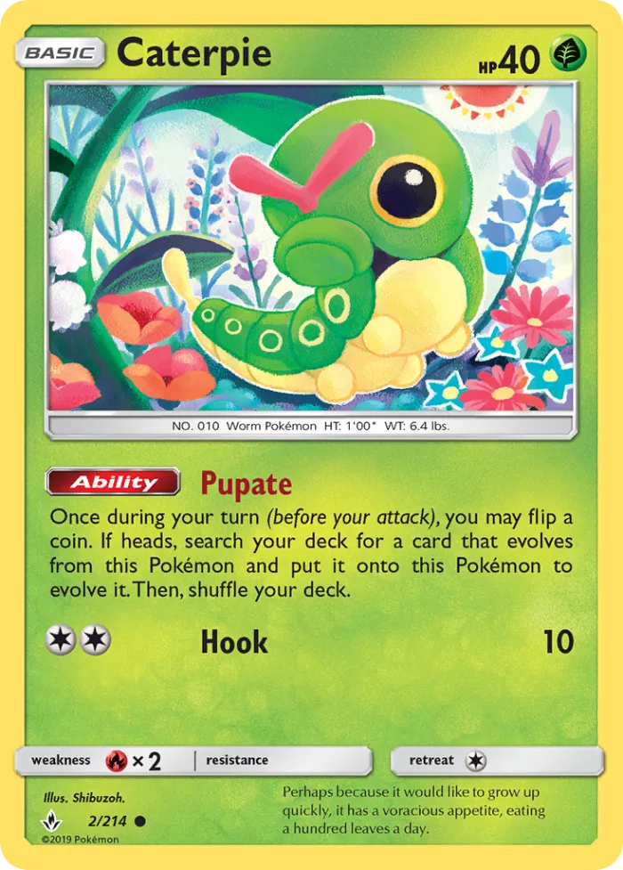Caterpie #2 Unbroken Bonds Pokemon card