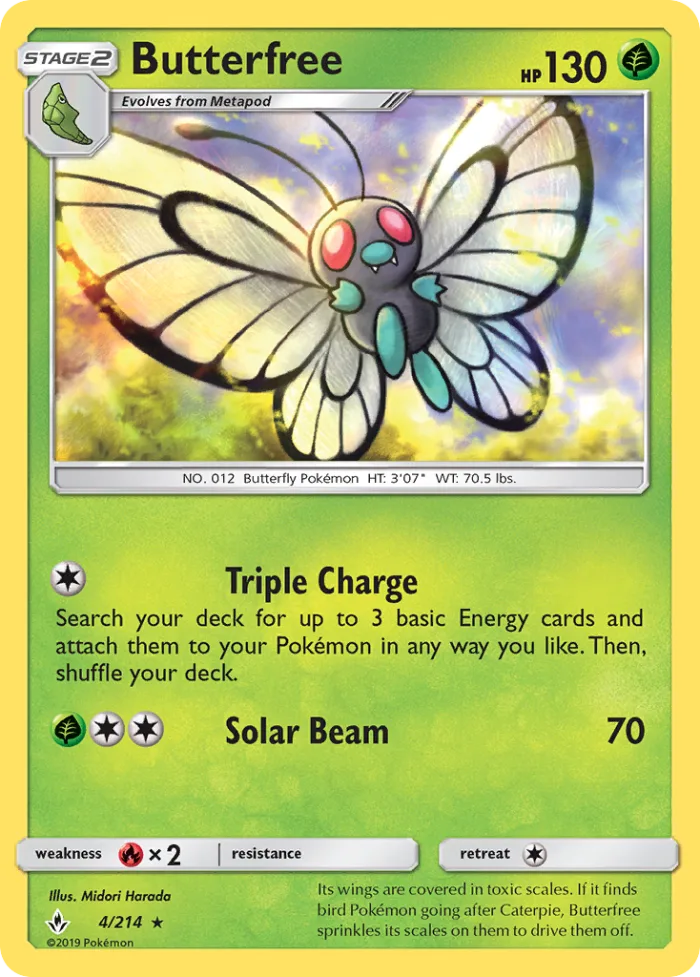 Butterfree #4 Unbroken Bonds Pokemon card