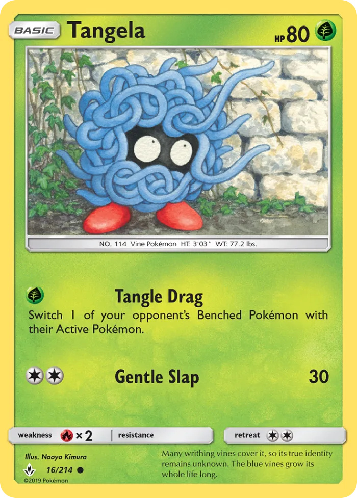 Tangela #16 Unbroken Bonds Pokemon card