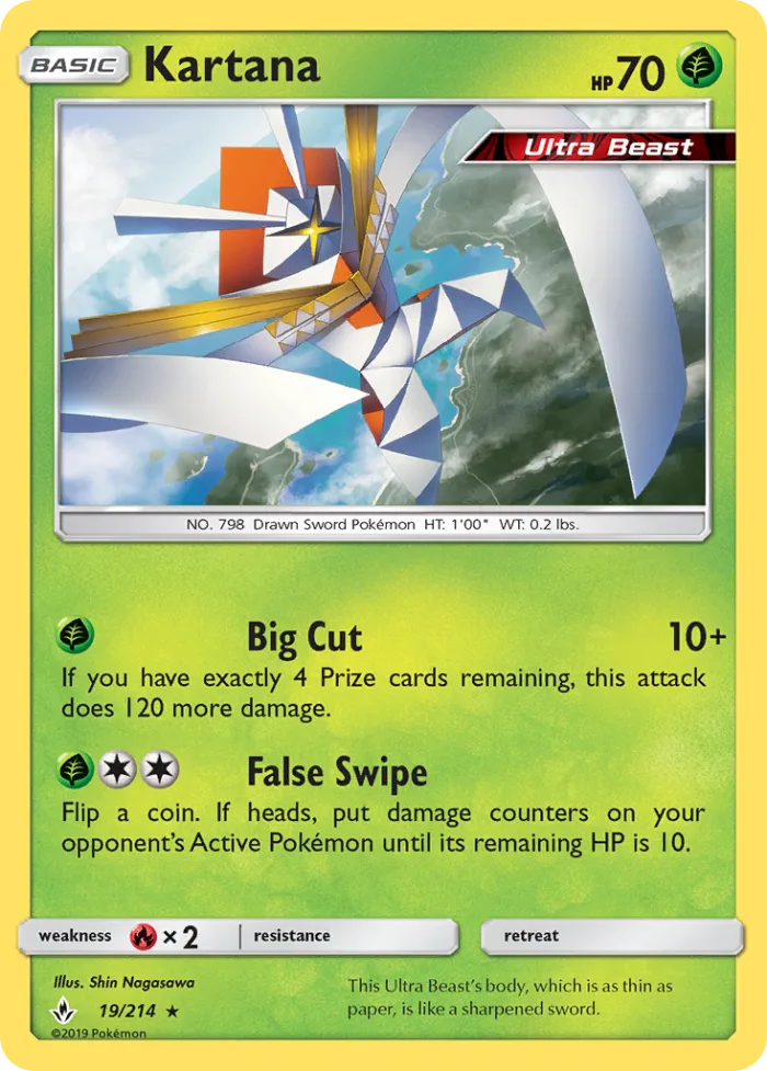 Kartana #19 Unbroken Bonds Pokemon card