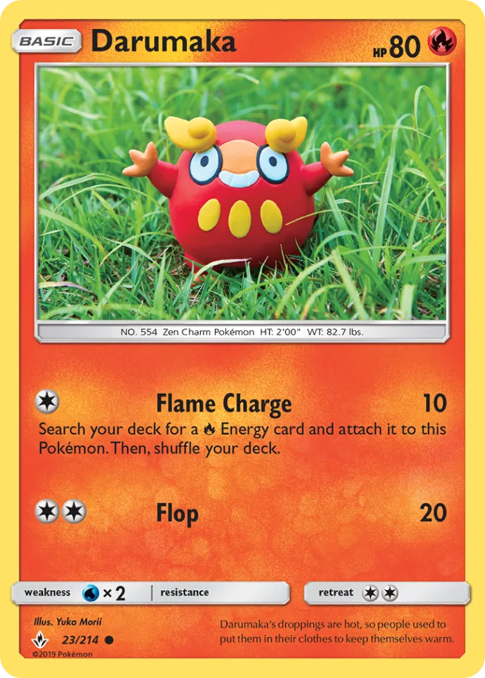 Darumaka #23 Unbroken Bonds Pokemon card