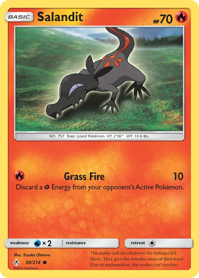 Salandit #30 Unbroken Bonds Pokemon card