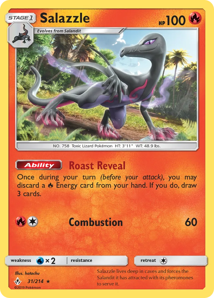 Salazzle #31 Unbroken Bonds Pokemon card